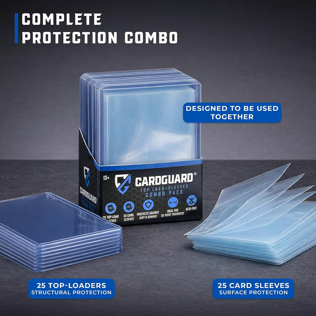 CARDGUARD 25 Top Loaders y 25 Penny Sleeves